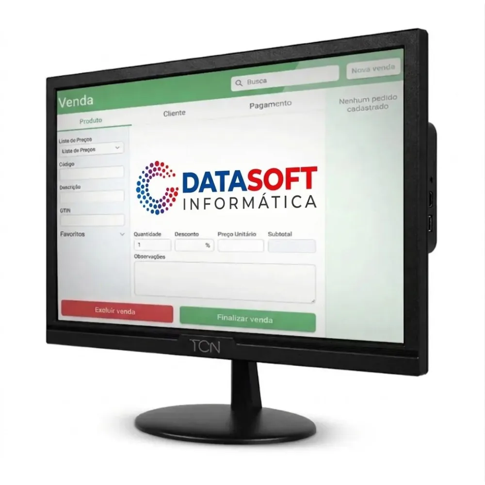 Monitor 19" Led Hd Tcn Oneview 75Hz Hdmi/Vga Com Base Redonda