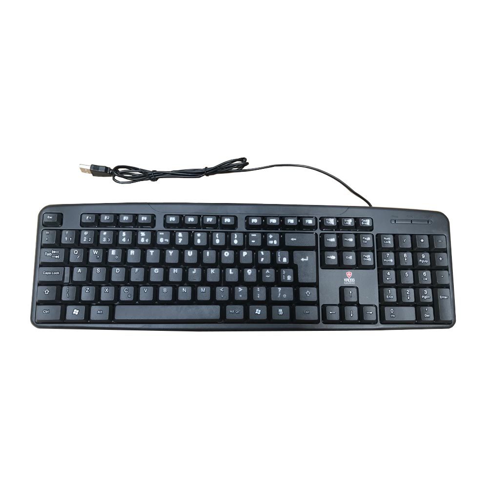 USB Básico Preto Teclado com Fio KrossABNT2 KE-K095V2